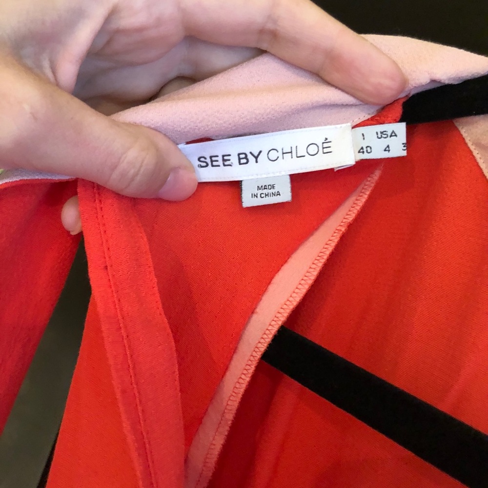 See by Chloe Mandarin Tank Dress with Pink Collar - Picture 3 of 3